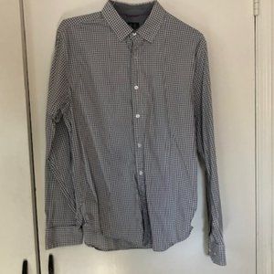 Under Armour gray check long sleeve button down size XL